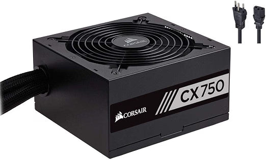 Fonte Corsair CX750, 750W, 80 Plus Bronze, Preto, CP-9020279-BR