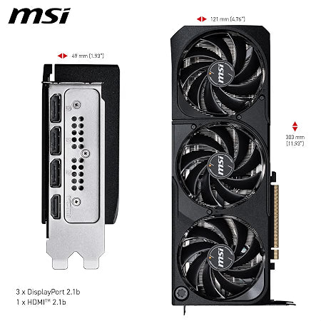 Placa De Vídeo Msi Geforce Rtx 5080 Shadow 3x Oc 16gb Gddr7
