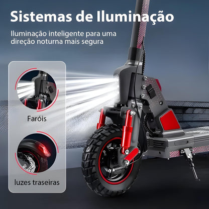 Honey Whale C1 Vermelho - 980w Patinete Elétrico Scooter 40km 45 Km/h