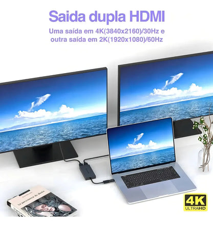 Wavlink Adaptador Displaylink Hdmi 1x2 4k 2k Para Macbook M1