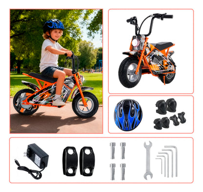 Honeywhale J2 Motinho Elétrica Infantil Mini 350w 36v 12km Laranja