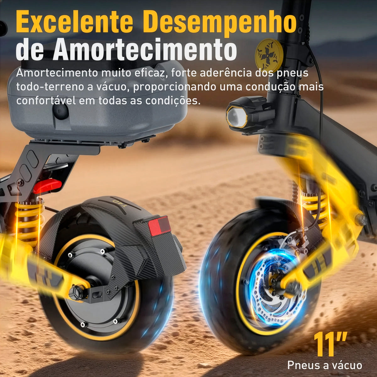 Honey Whale T4d - Patinete Elétrico Adulto, 1300w*2-65km/h-65km, Scooter-eletrica-velocidade-autonomia-juvenil-dobrável, Suspensão Dianteira E Traseira, 11 Inch Pneus Tubeless, App Bluetooth Honey Whale