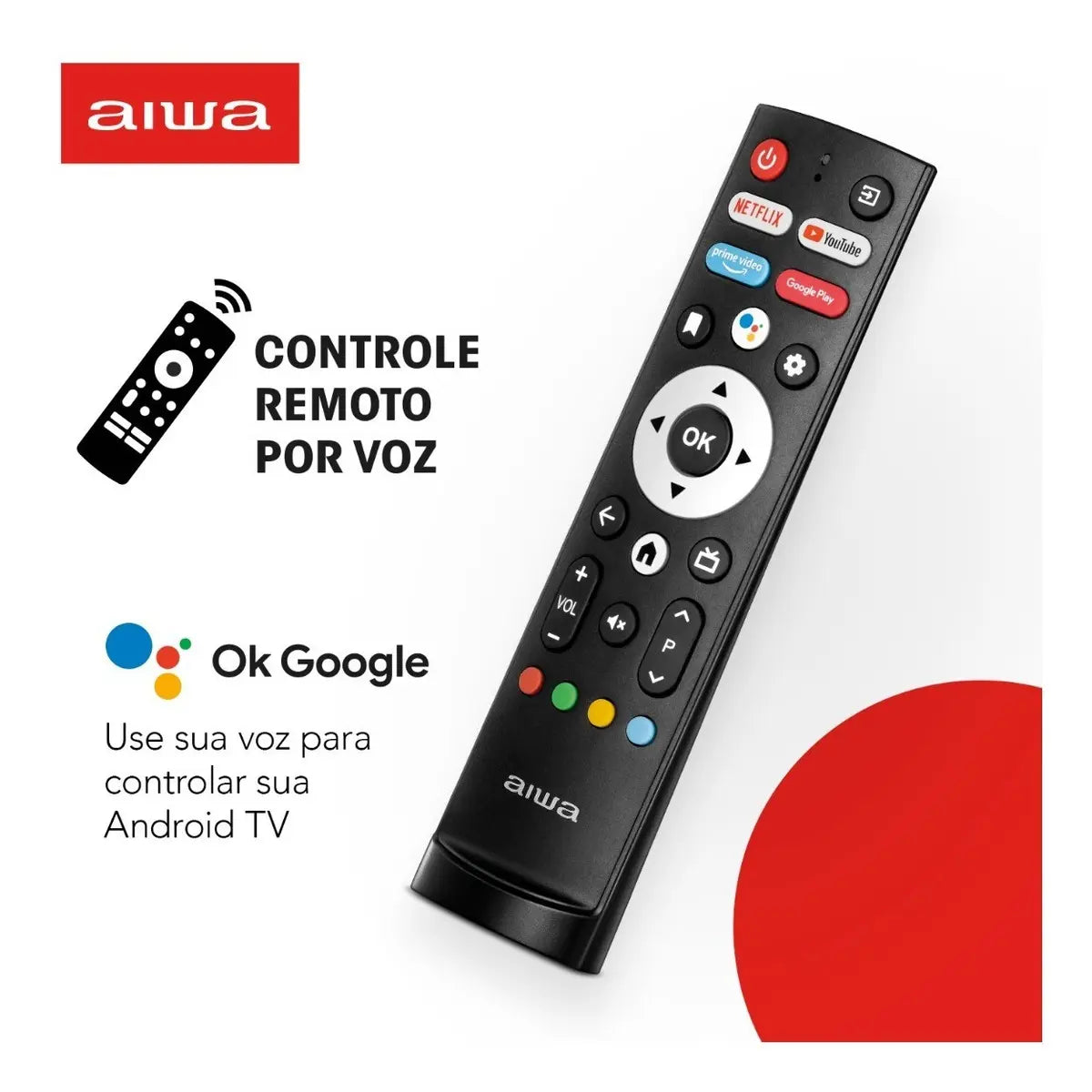 Smart TV AIWA 50” Android 4K Borda Ultrafina HDR10 Dolby Áudio AWS-TV-50-BL-02-A