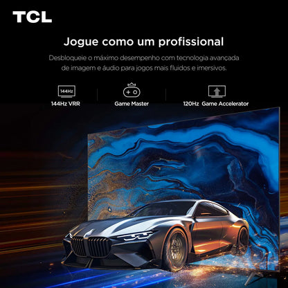 Smart TV TCL 75 Polegadas QLED Mini LED 4K C6K WiFi Bluetooth Google TV 4 HDMI 144Hz HDR10+ 75C6K