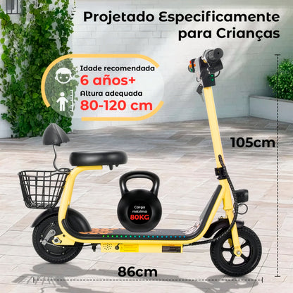 Honeywhale Jl006 Patinete Elétrico Infantil 300w 18km/h 10km Rosa
