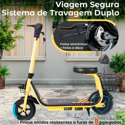 Honeywhale Jl006 Patinete Elétrico Infantil 300w 18km/h 10km Rosa