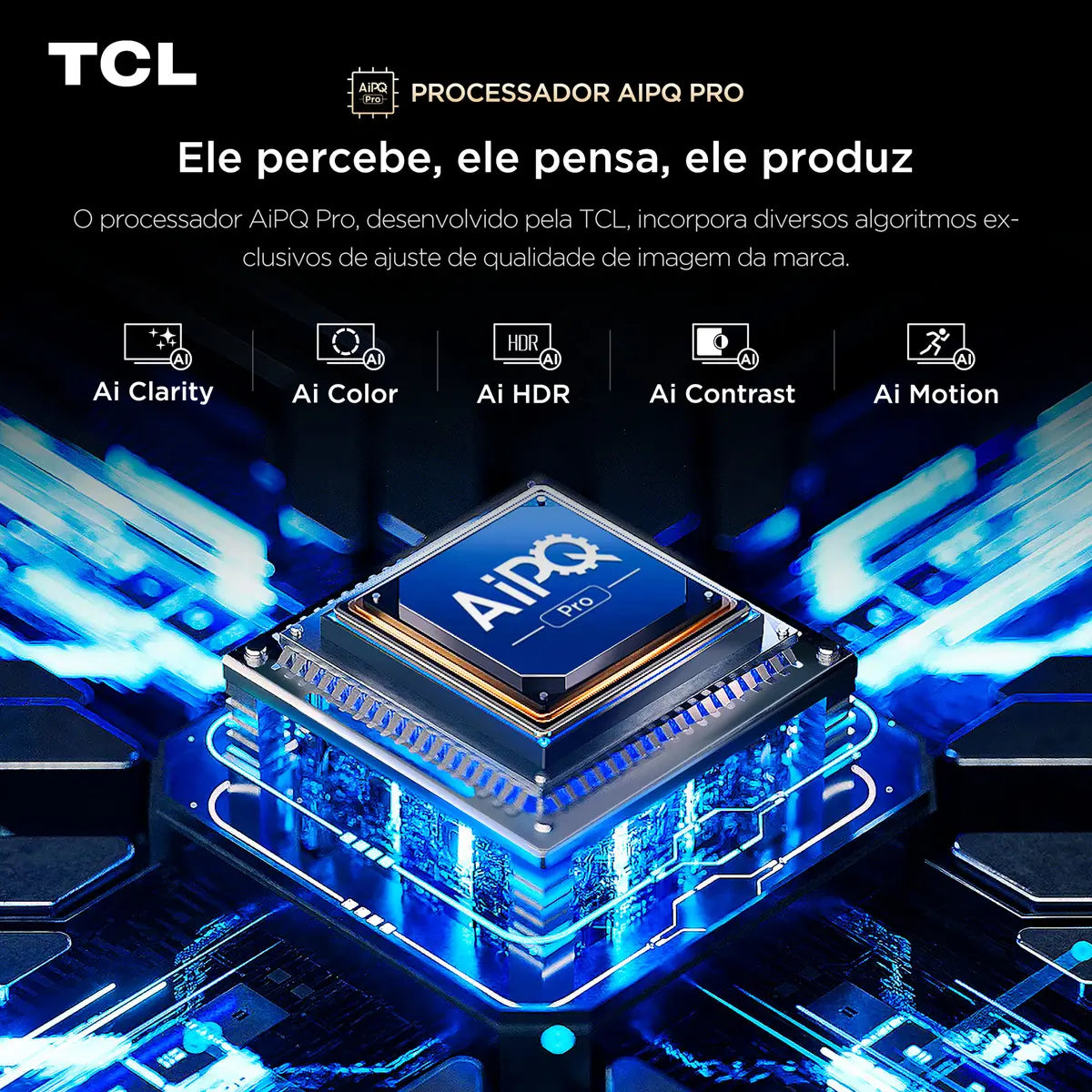 Smart TV TCL 55 Polegadas QLED Mini LED 4K C6K WiFi Bluetooth Google TV 4 HDMI 144Hz HDR10+ 55C6K