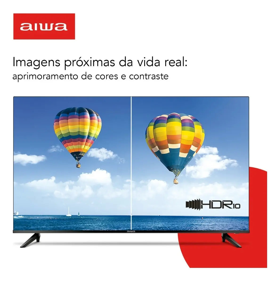 Smart TV AIWA 50” Android 4K Borda Ultrafina HDR10 Dolby Áudio AWS-TV-50-BL-02-A