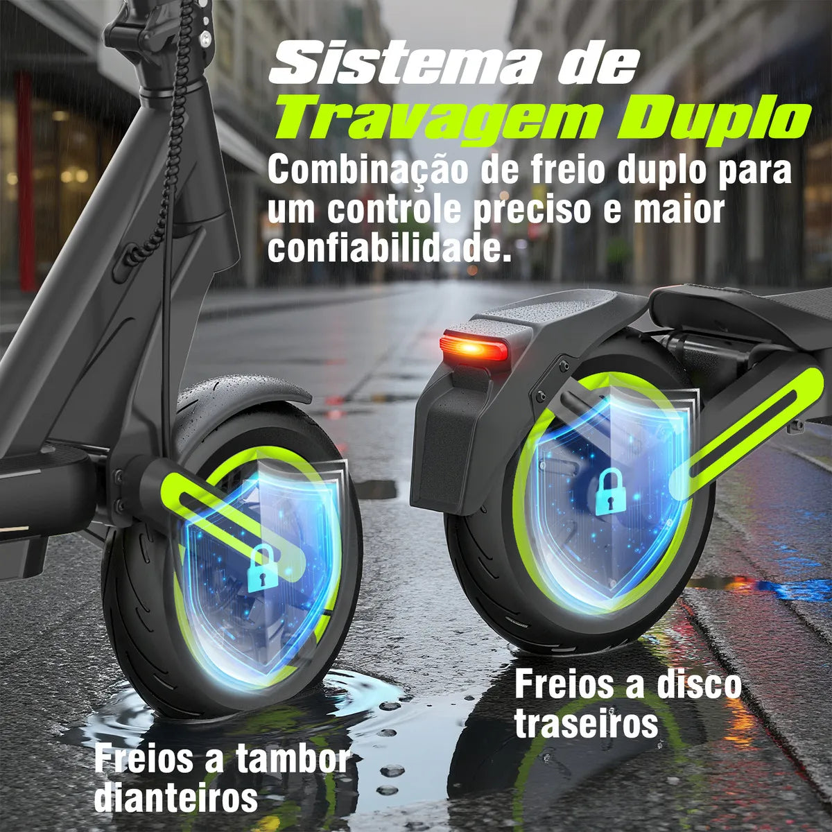 Honeywhale E9max-n Patinete Elétrico Scooter 650w 40km Cor Preto-verde