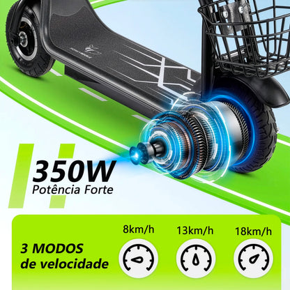 Honeywhale Jl005 Patinete Elétrico Infantil 350w 18km/h 10km Azul-celeste