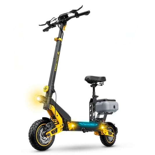 Honey Whale T4d - Patinete Elétrico Adulto, 1300w*2-65km/h-65km, Scooter-eletrica-velocidade-autonomia-juvenil-dobrável, Suspensão Dianteira E Traseira, 11 Inch Pneus Tubeless, App Bluetooth Honey Whale