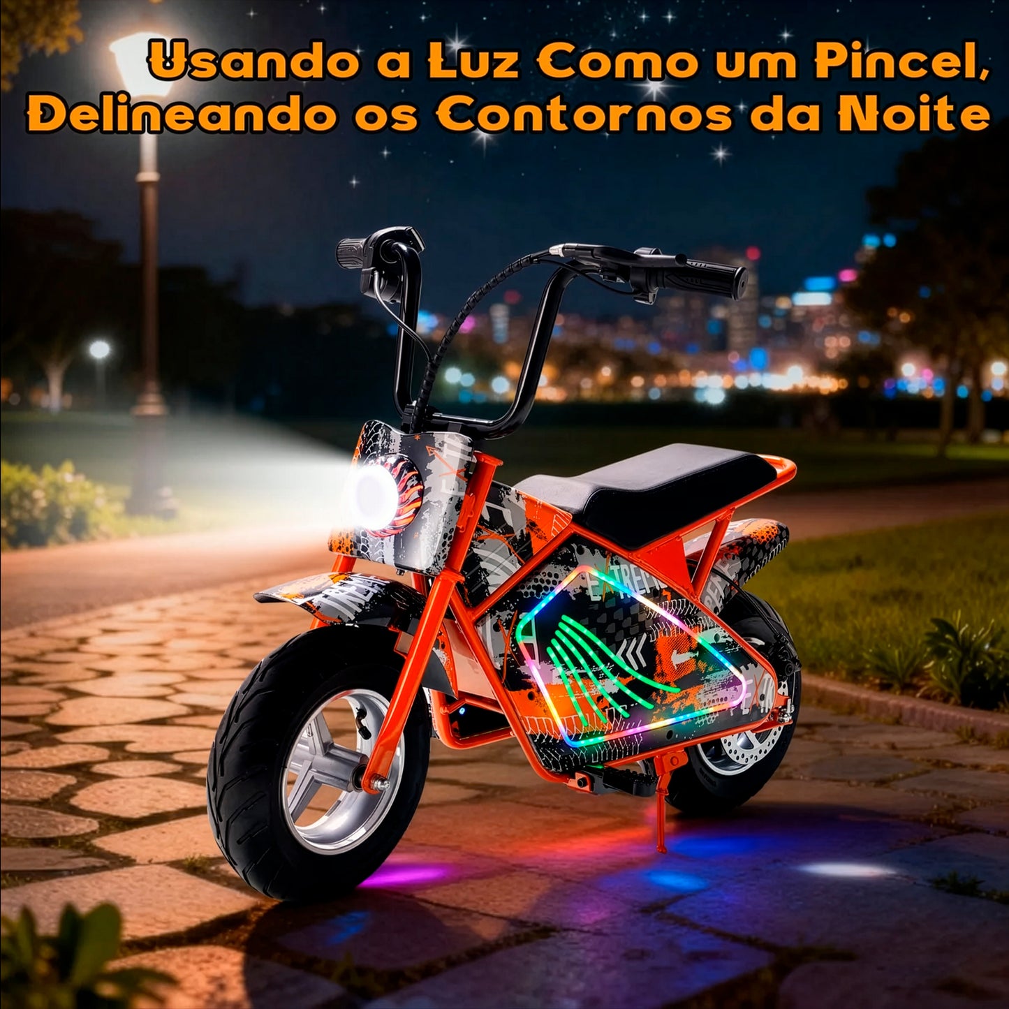 Honeywhale J2 Motinho Elétrica Infantil Mini 350w 36v 12km Laranja