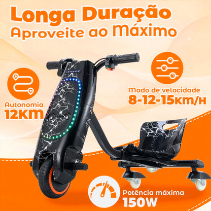 Honeywhale 008b Triciclo Elétrico Drift Infantil 150w 15km/h Preto