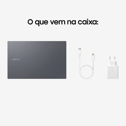 Notebook Samsung Galaxy Book4 Intel® Core™ i5-1335U (1.3 Ghz, até 4.6GHz, 12 MB L3 Cache), Windows 11 Home, 8GB, 512GB SSD, Iris Xe, 15.6'' Full HD LED, 1.55kg