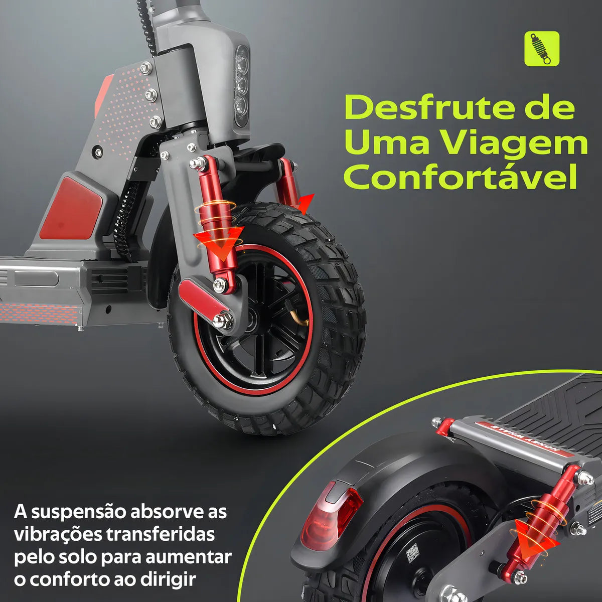 Honeywhale C1 Patinete Elétrico Adulto, 980w Scooter Eletrica, Autonomia 40km (max), Velocidade 45km/h (max), 150 Kg Capacidade Máxima De Carga, Honey Whale Patinete Elétrico Com Modo De Cruzeiro