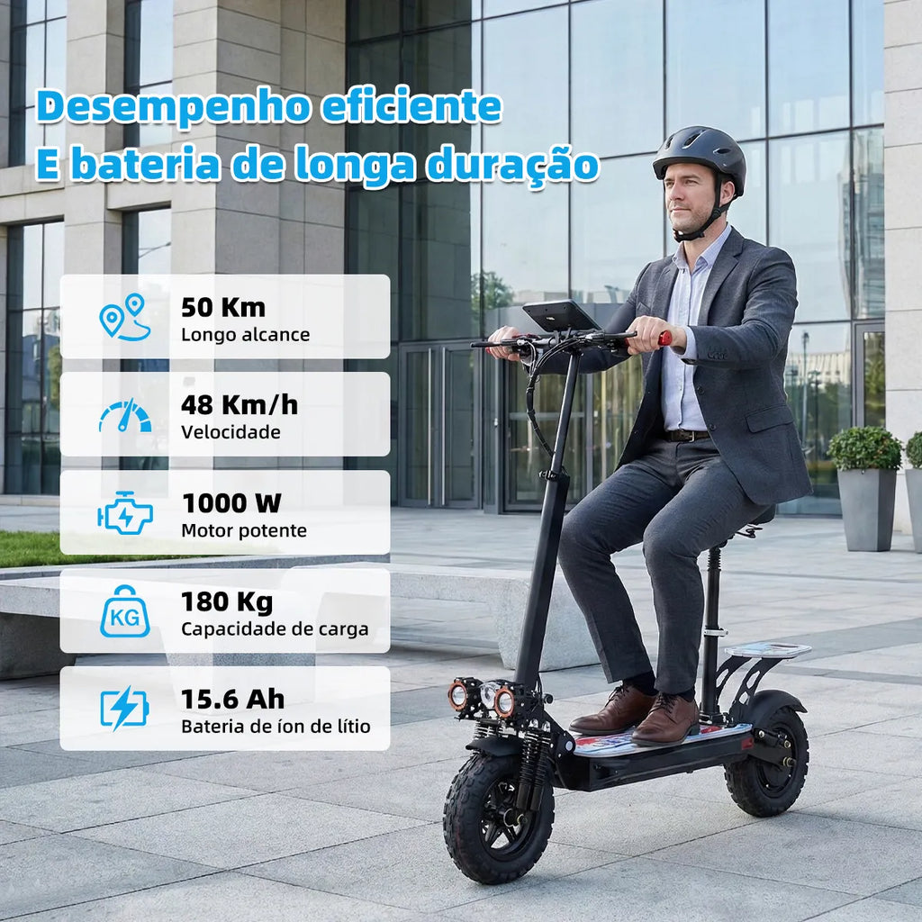 Bolin 1000w Patinete Eletrico Adulto Scooter Elétrica 50km/h