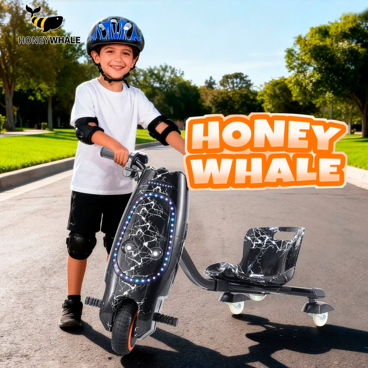 Honeywhale 008b Triciclo Elétrico Drift Infantil 150w 15km/h Preto