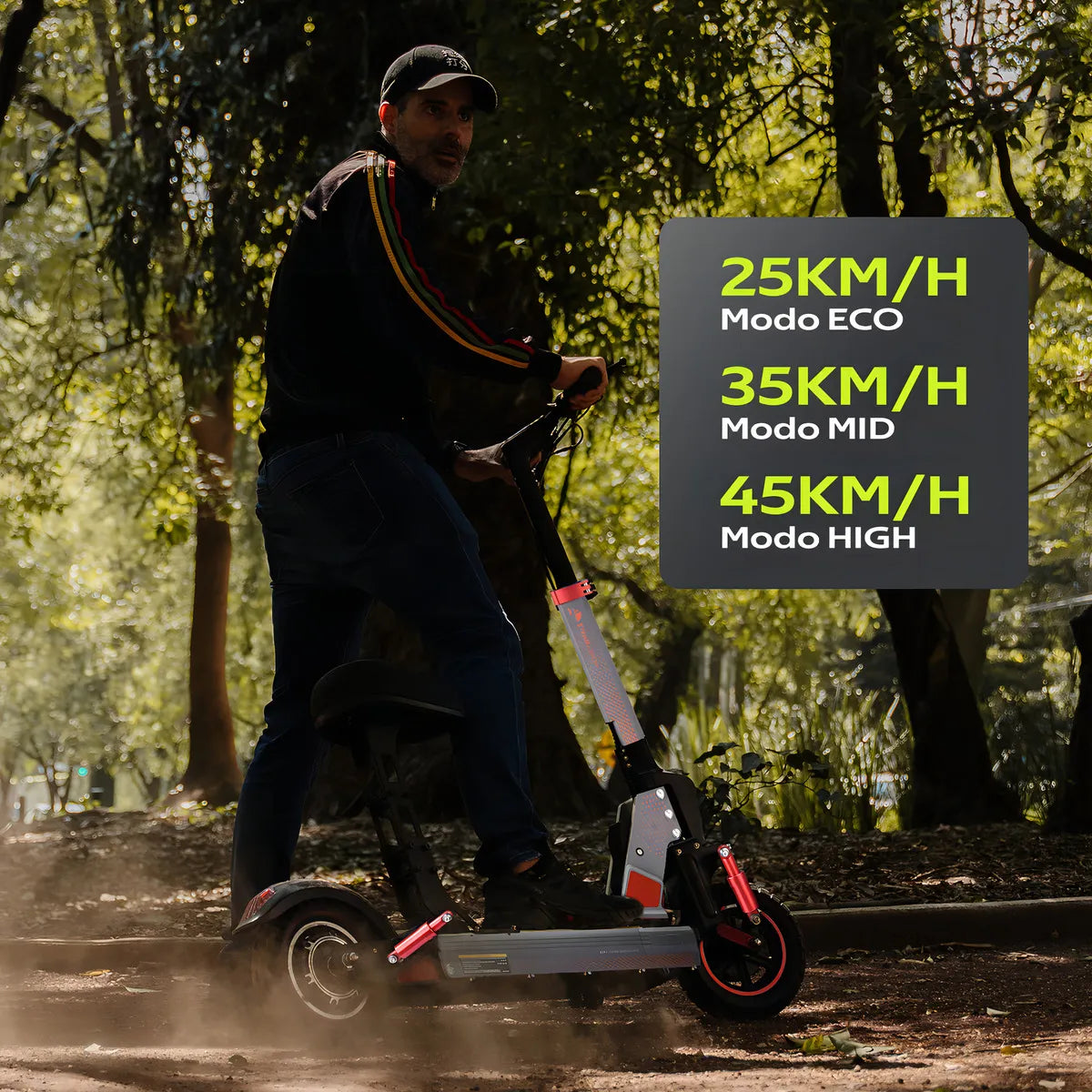 Honeywhale C1 Patinete Elétrico Adulto, 980w Scooter Eletrica, Autonomia 40km (max), Velocidade 45km/h (max), 150 Kg Capacidade Máxima De Carga, Honey Whale Patinete Elétrico Com Modo De Cruzeiro
