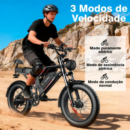 Honeywhale K6s Bicicleta Elétrica 1080w 65km 55km/h Preto