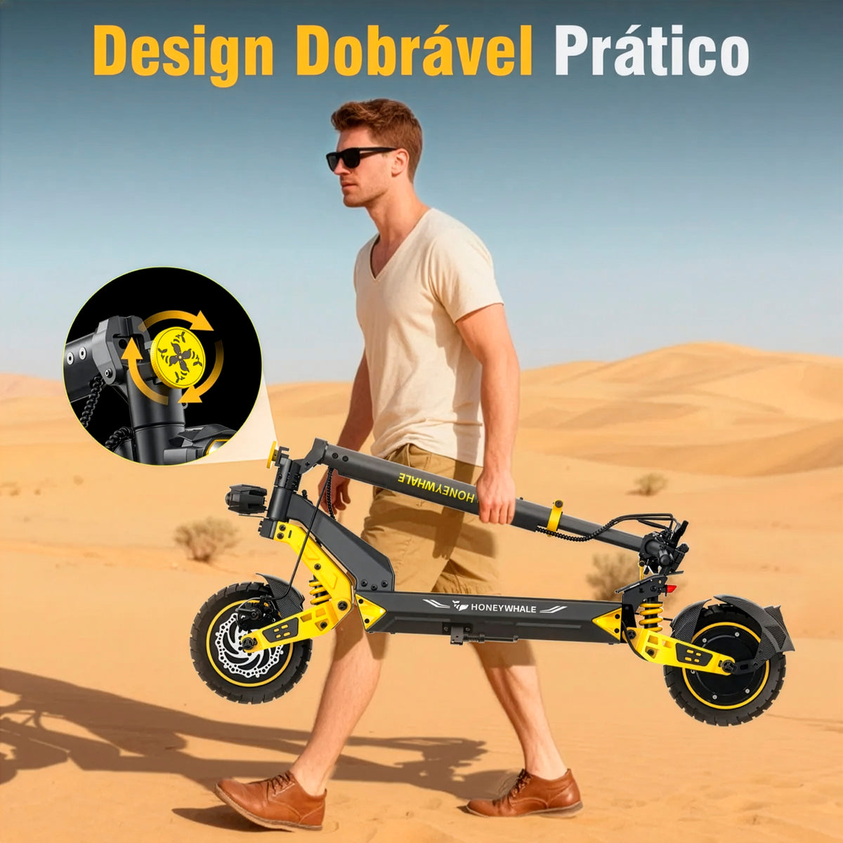 Honey Whale T4d - Patinete Elétrico Adulto, 1300w*2-65km/h-65km, Scooter-eletrica-velocidade-autonomia-juvenil-dobrável, Suspensão Dianteira E Traseira, 11 Inch Pneus Tubeless, App Bluetooth Honey Whale