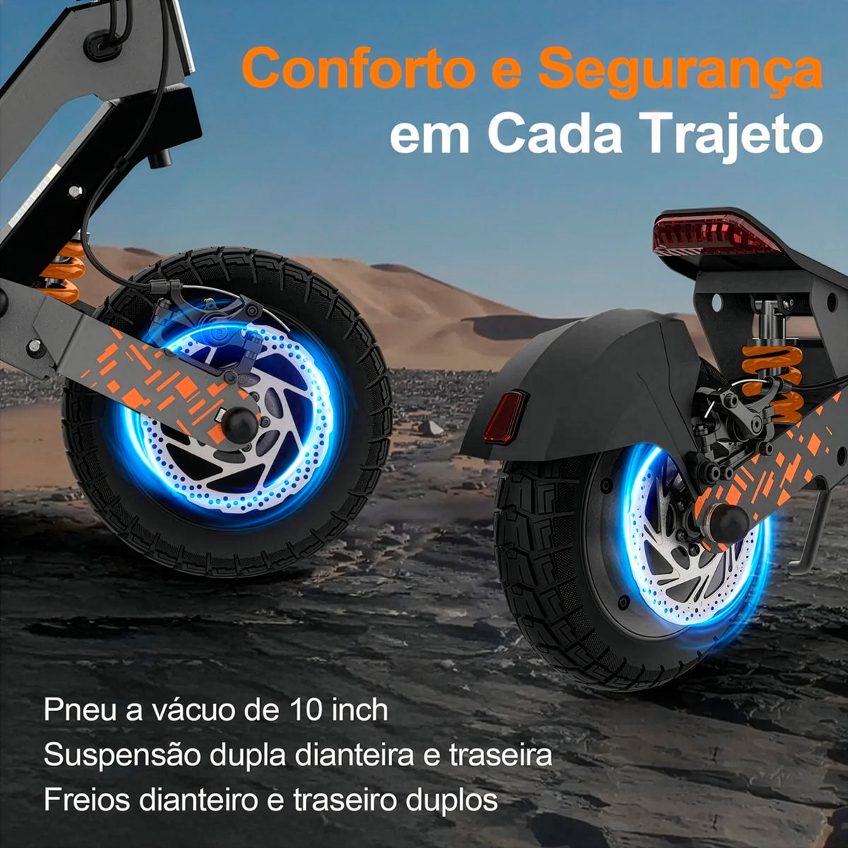 Honeywhale H2d-ultra Patinete Elétrico Adulto, 1200w*2 Scooter Eletrica, 65 Km Autonomia, 55 Km/h Velocidade Máxima