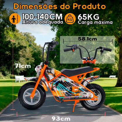Honeywhale J2 Motinho Elétrica Infantil Mini 350w 36v 12km Laranja