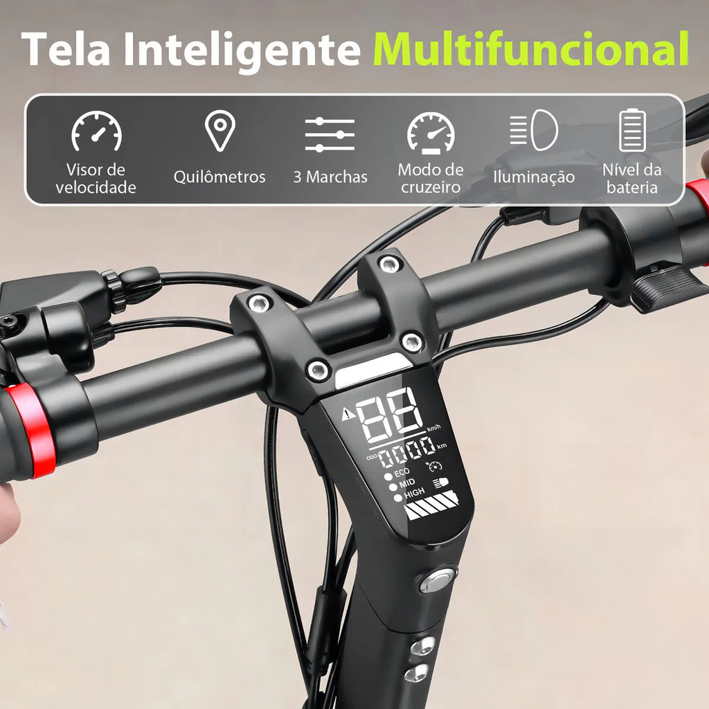 Honeywhale C1 Patinete Elétrico Adulto, 980w Scooter Eletrica, Autonomia 40km (max), Velocidade 45km/h (max), 150 Kg Capacidade Máxima De Carga, Honey Whale Patinete Elétrico Com Modo De Cruzeiro