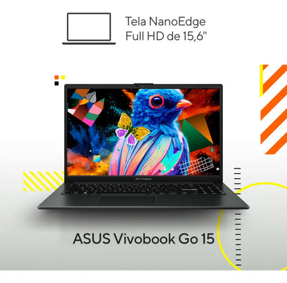 Notebook ASUS Vivobook Go 15 E1504 AMD RYZEN 5 7520U 8GB Ram 256GB SSD Linux KeepOS 15,6” FHD Black E1504FA-NJ731