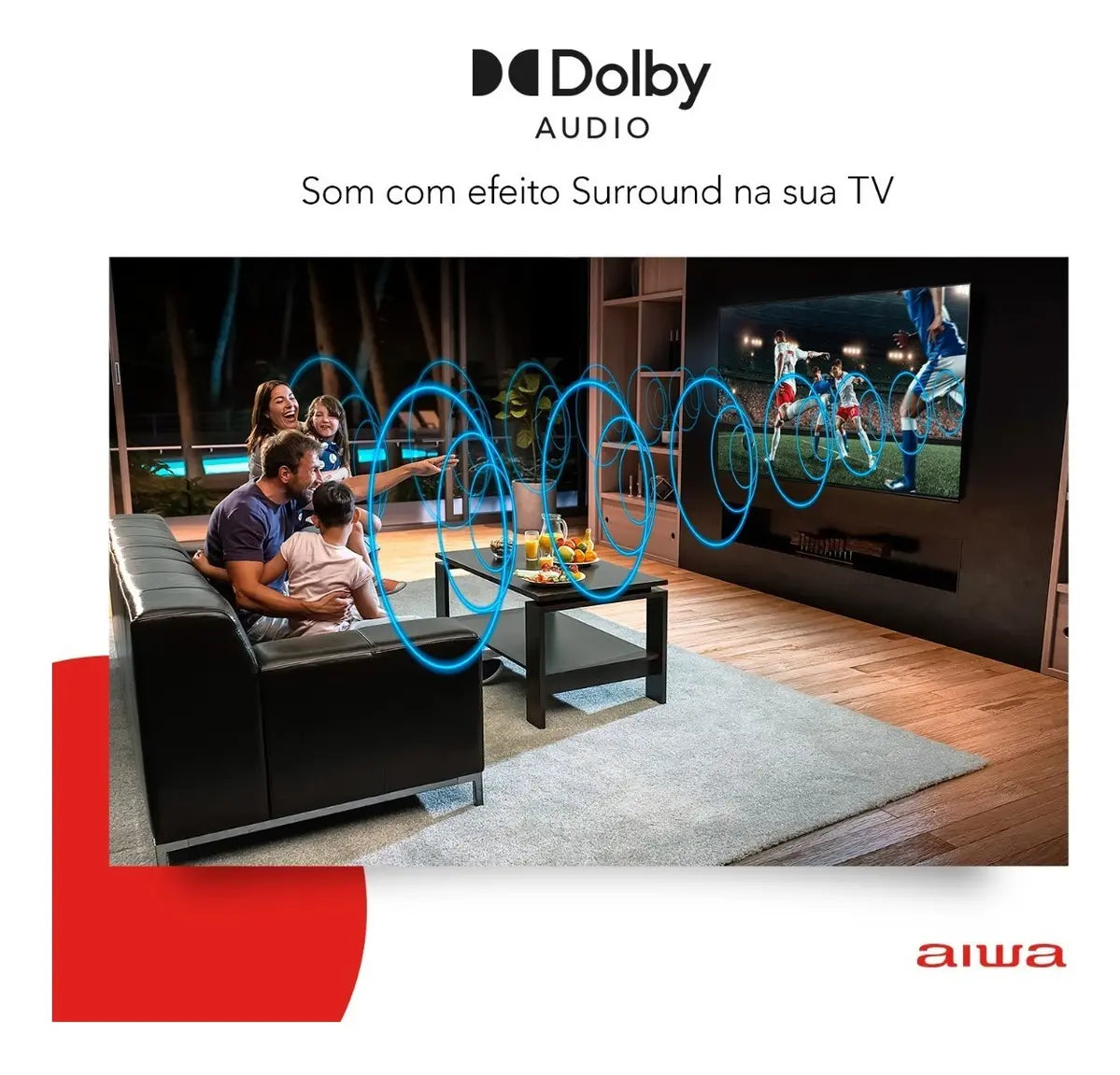 Smart TV AIWA 50” Android 4K Borda Ultrafina HDR10 Dolby Áudio AWS-TV-50-BL-02-A