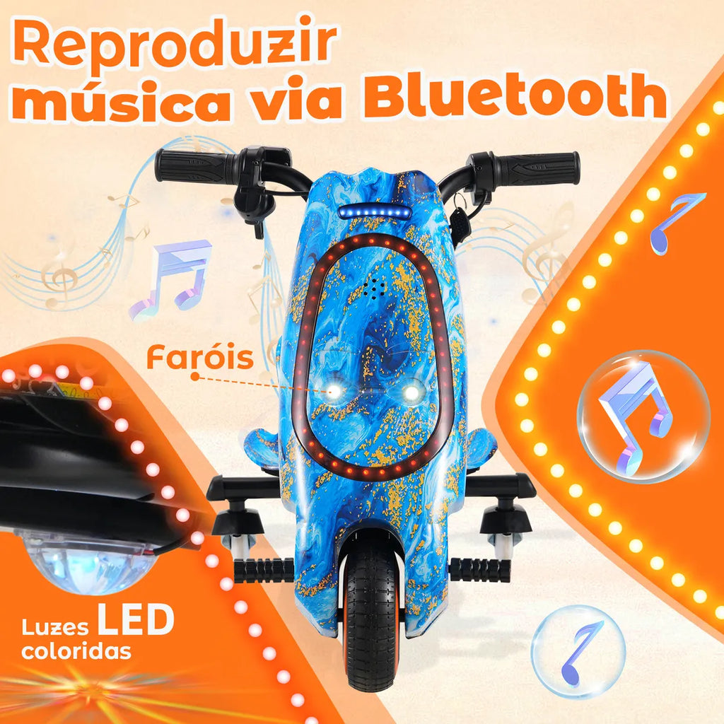 Honeywhale 008b Triciclo Patinete Elétrico 250w 15km/h Drift Cor Azul