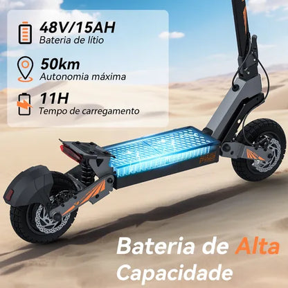 Honey Whale H2 - Patinete Elétrico Scooter 1200w 50km/h 50km