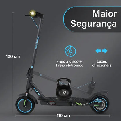 Honey Whale M2 Max - Patinete Elétrico Scooter 500w 32km/h 22km