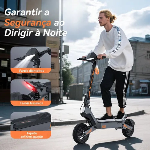 Honey Whale H2 - Patinete Elétrico Scooter 1200w 50km/h 50km