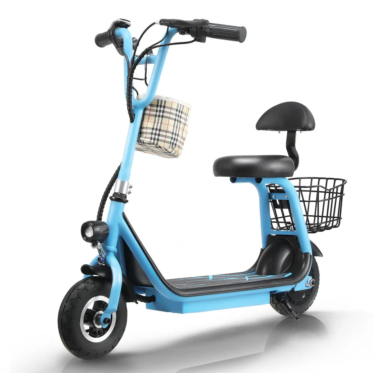 Honeywhale Jl005 Patinete Elétrico Infantil, 350w-18km/h-10km-80kg, Velocidade-autonomia-juvenil-de-bluetooth-carge, Scooter Eletrica Com Banco, 8 Inch Pneus Sólidos, Honey Whale (36v 3,6ah) Azul