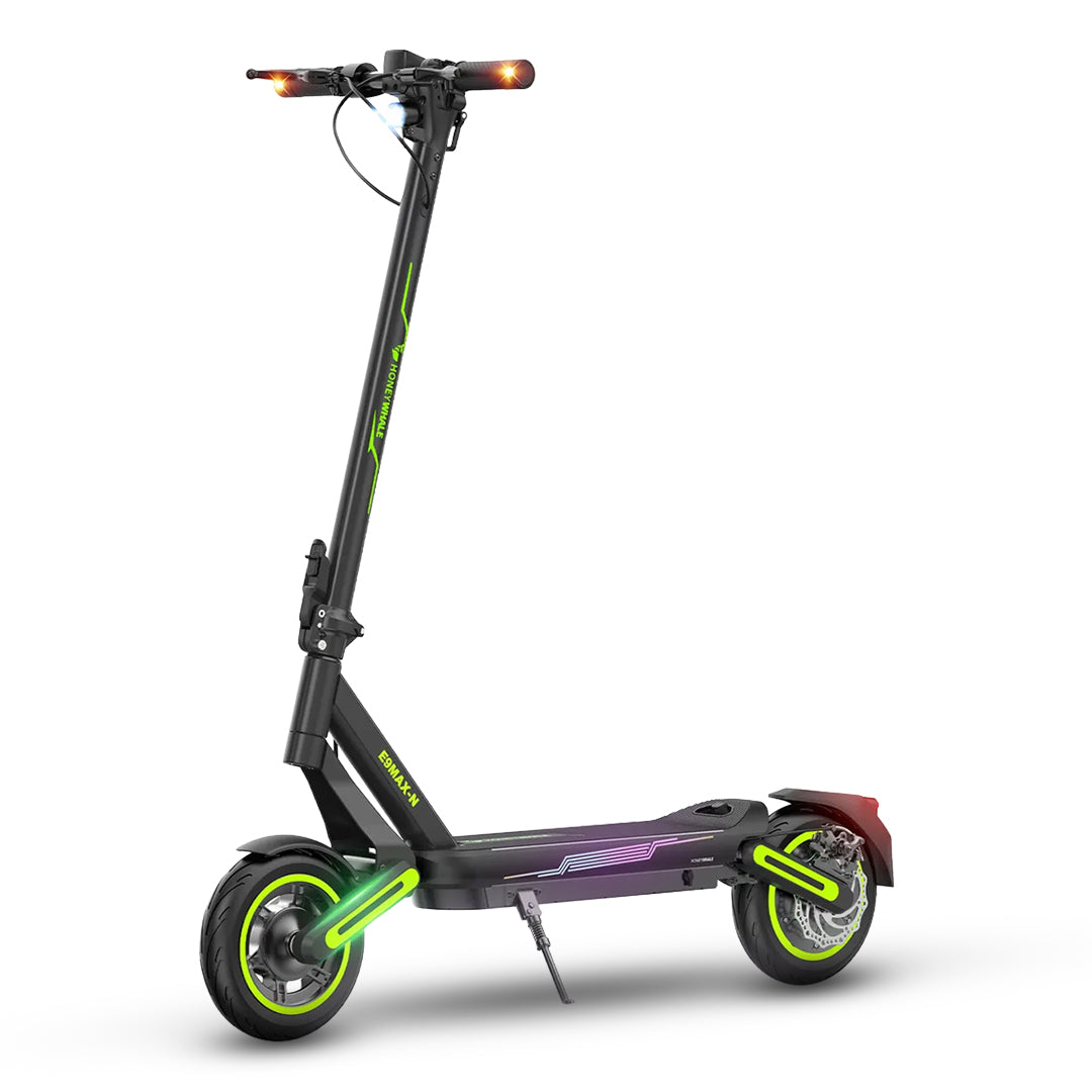 Honeywhale E9max-n Patinete Elétrico Scooter 650w 40km Cor Preto-verde