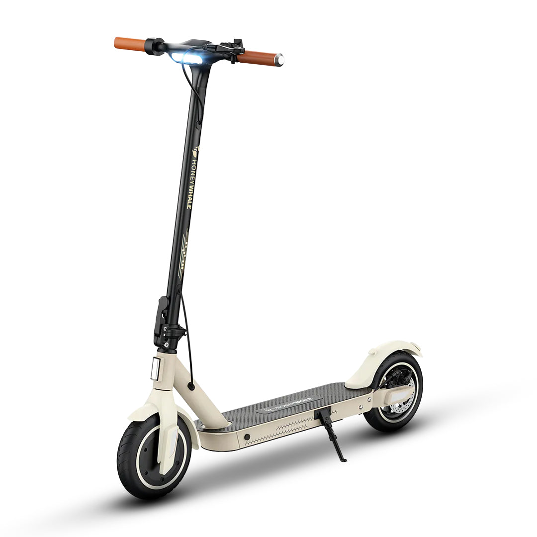 HONEYWHALE E9T Patinete Eletrico Adulto, 500W Scooter Eletrica, 32KM/H Velocidade Máxima, 22KM Autonomia, Patinete Juvenil Dobrável com Aplicativo Bluetooth, Suspensão traseira com molas Amarelo