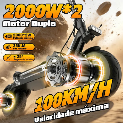 Honeywhale Gt1 Patinete Elétrico Scooter 4000w 100km/h