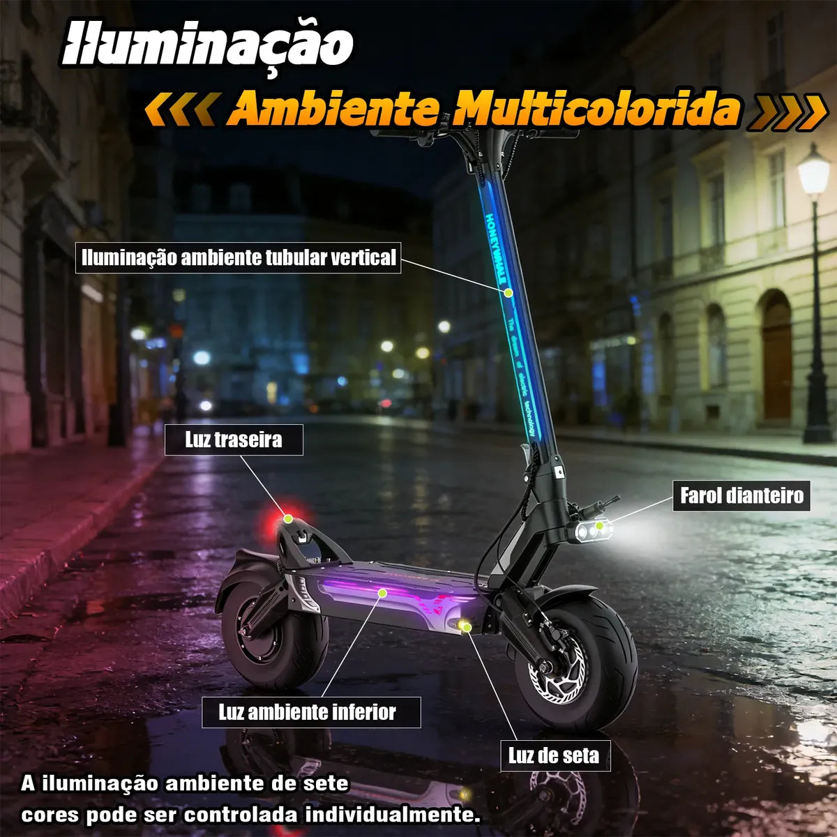Honeywhale Gt1 Patinete Elétrico Scooter 4000w 100km/h