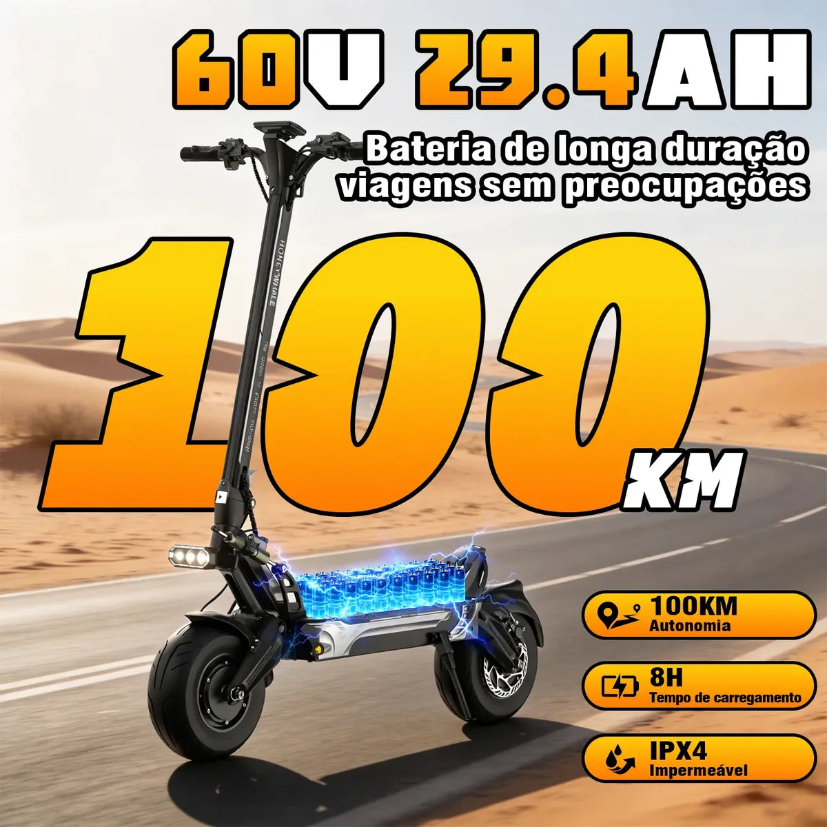 Honeywhale Gt1 Patinete Elétrico Scooter 4000w 100km/h