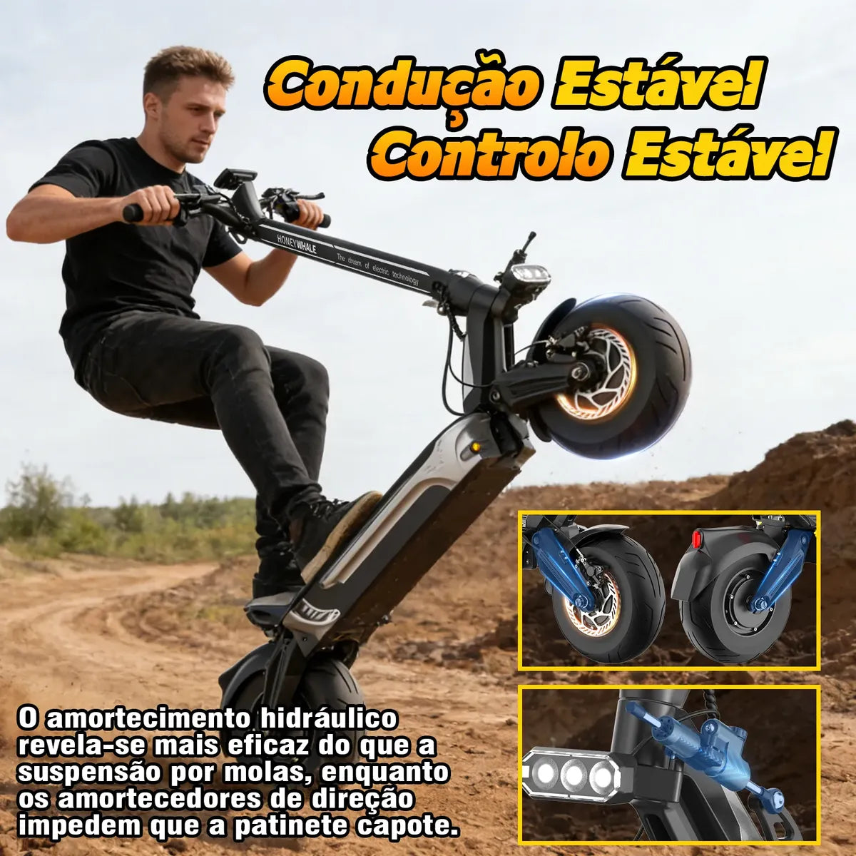 Honeywhale Gt1 Patinete Elétrico Scooter 4000w 100km/h