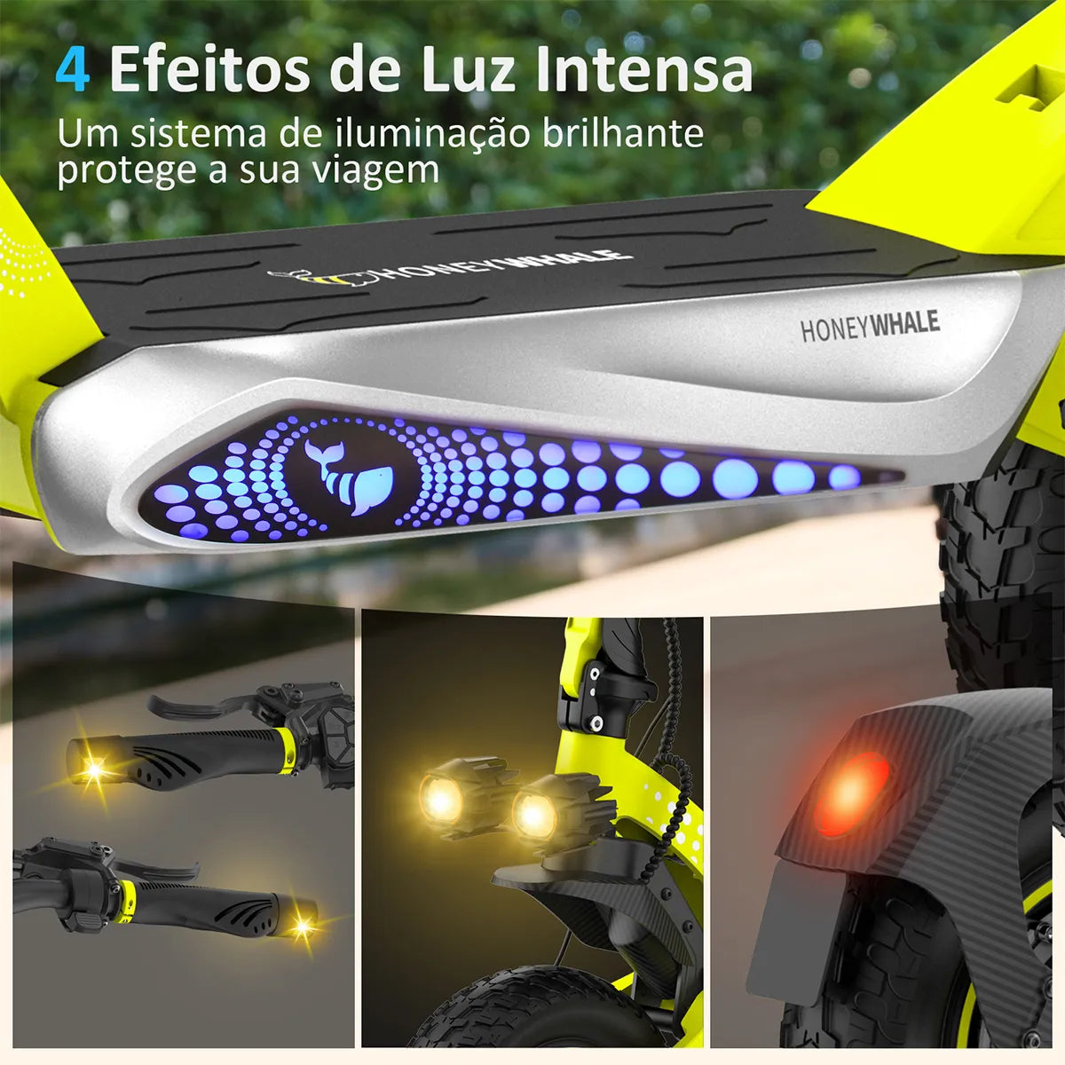 HONEYWHALE T8 Max Patinete Elétrico, Dual Motor 2000w, 52v 20ah, 65km/h, Pneus 12 Off-Road, Suspensão Dupla, App Bluetooth, Dobrável, Farol Led, Scooter Premium